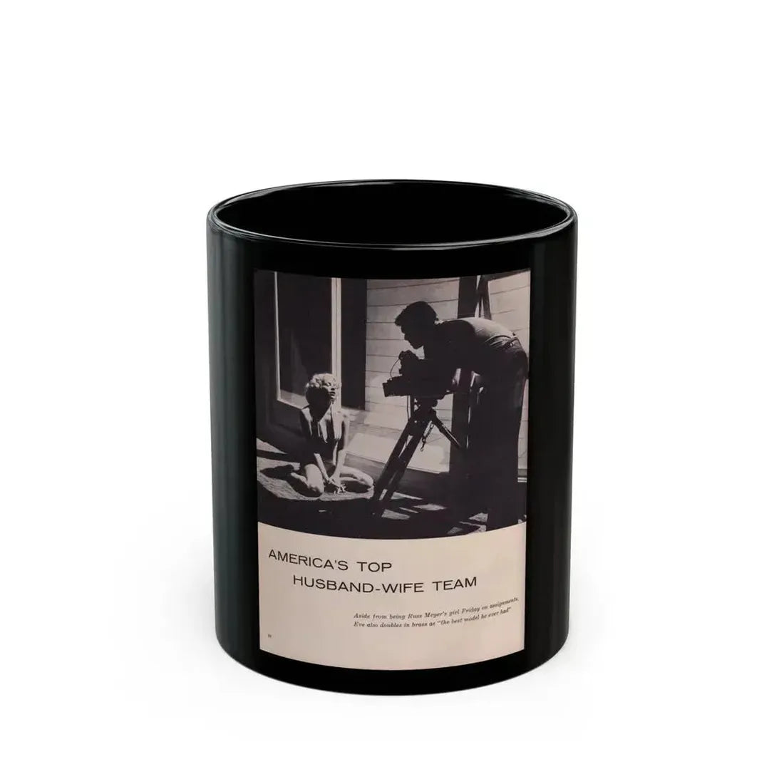 Eve Meyer #23 (Vintage Female Icon) Black Coffee Mug 11oz - Go Mug Yourself