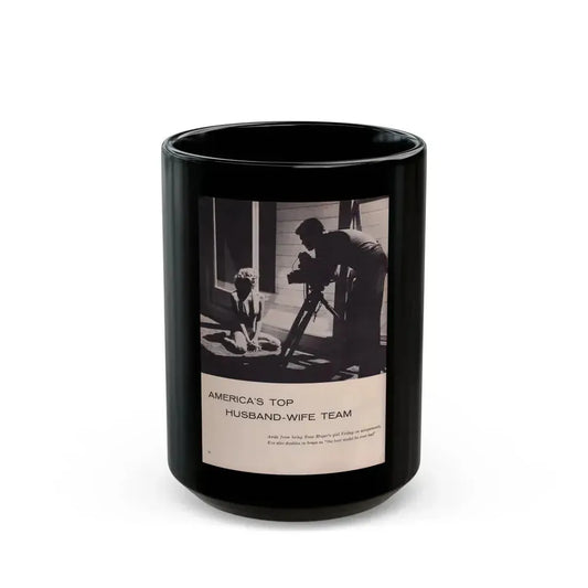 Eve Meyer #23 (Vintage Female Icon) Black Coffee Mug 15oz - Go Mug Yourself