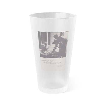 Eve Meyer #23 (Vintage Female Icon) Frosted Pint Glass 16oz-16oz-Frosted-Go Mug Yourself