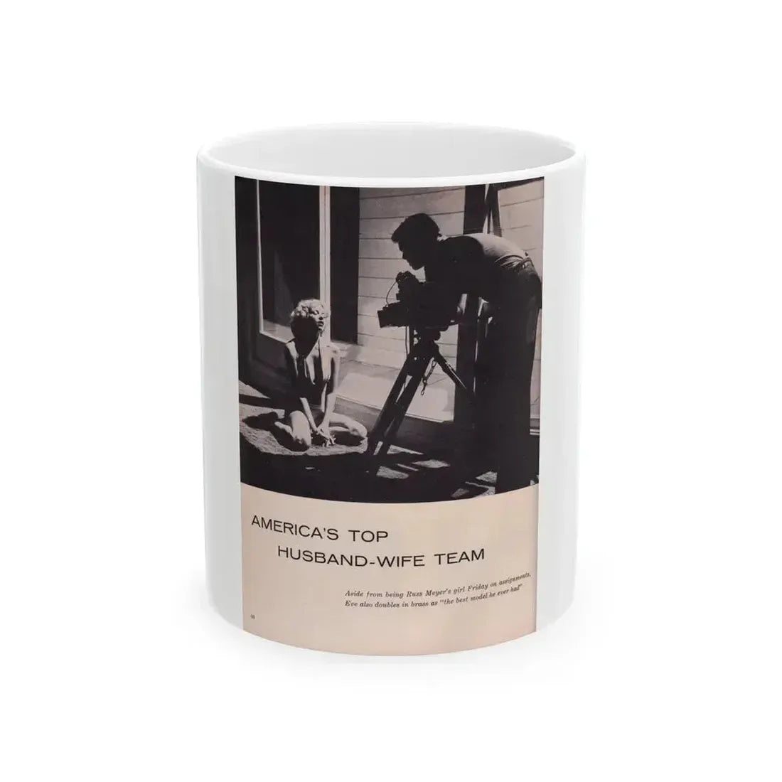 Eve Meyer #23 (Vintage Female Icon) White Coffee Mug 11oz - Go Mug Yourself