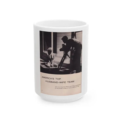 Eve Meyer #23 (Vintage Female Icon) White Coffee Mug 15oz - Go Mug Yourself