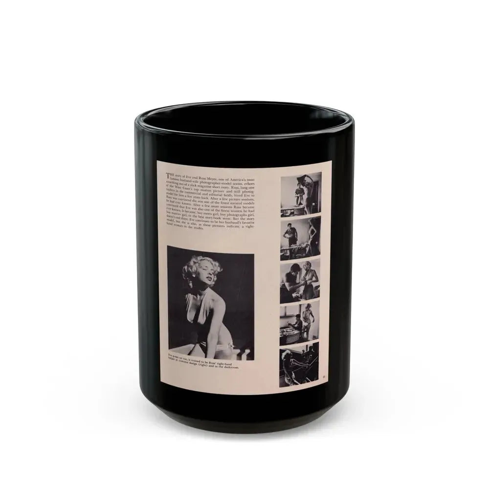 Eve Meyer #24 (Vintage Female Icon) Black Coffee Mug 15oz - Go Mug Yourself