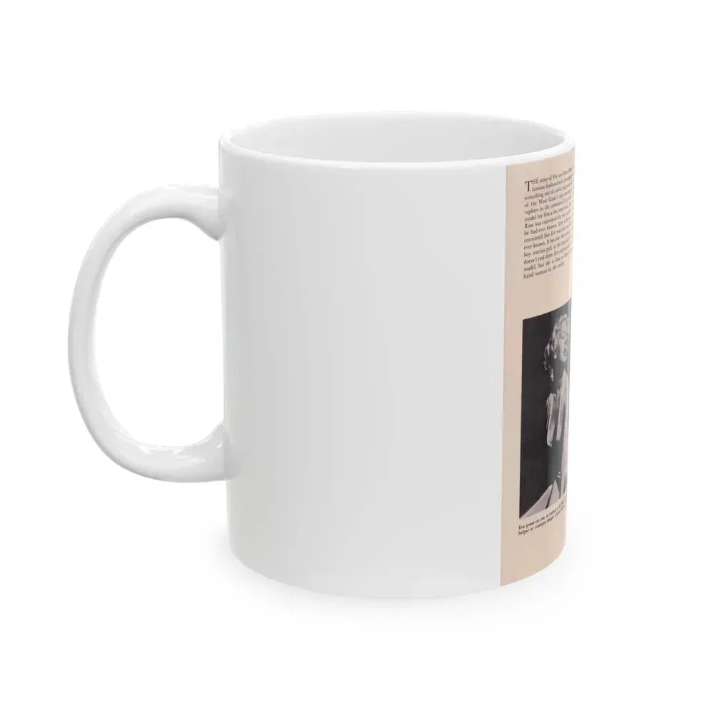Eve Meyer #24 (Vintage Female Icon) White Coffee Mug - Go Mug Yourself