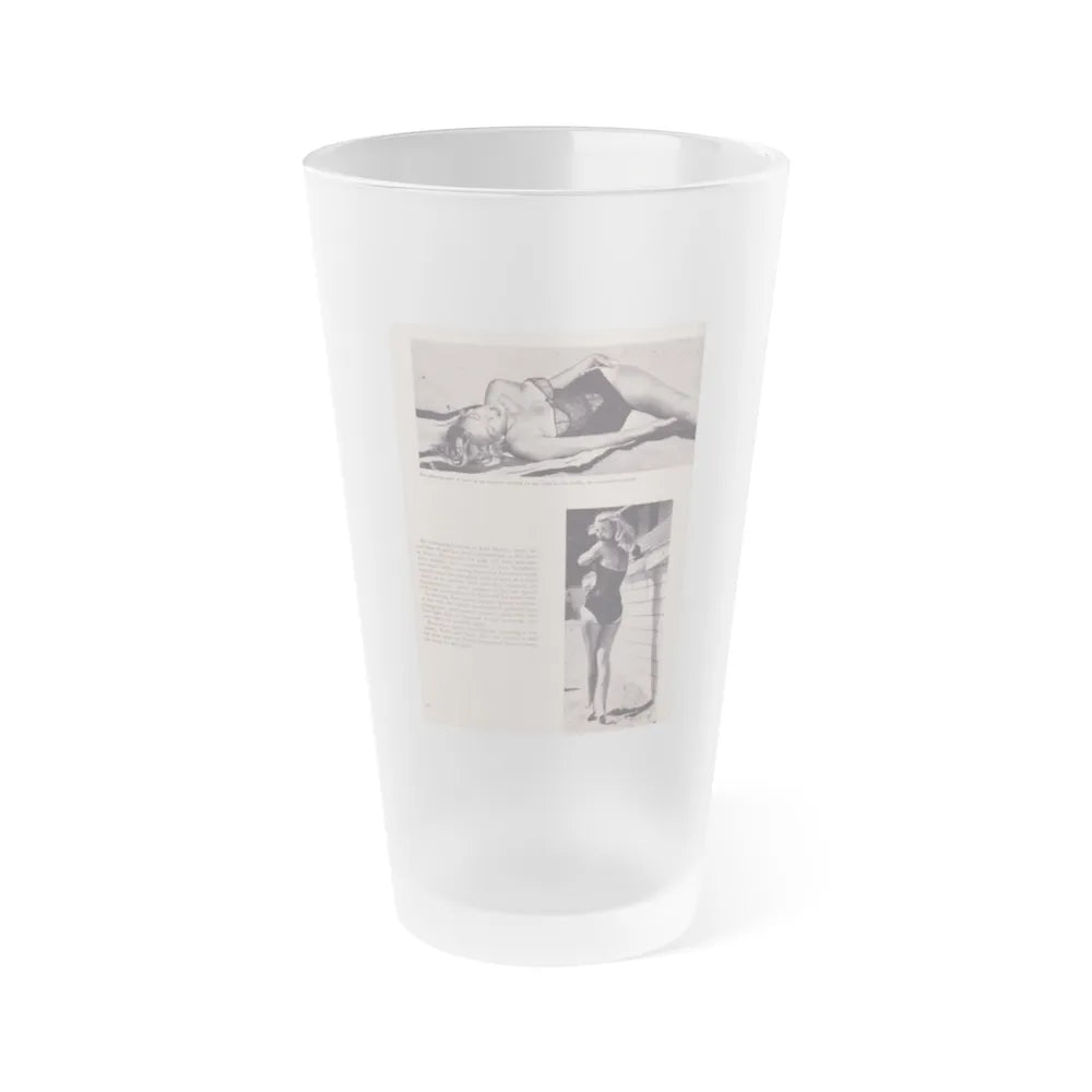 Eve Meyer #25 (Vintage Female Icon) Frosted Pint Glass 16oz-16oz-Frosted-Go Mug Yourself