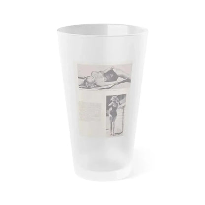 Eve Meyer #25 (Vintage Female Icon) Frosted Pint Glass 16oz 16oz Frosted - Go Mug Yourself