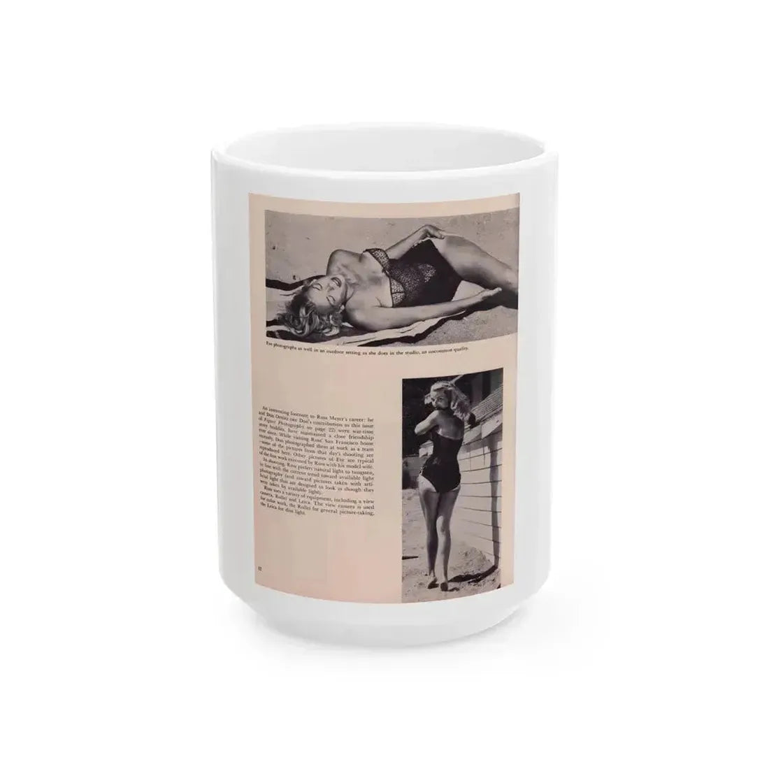 Eve Meyer #25 (Vintage Female Icon) White Coffee Mug 15oz - Go Mug Yourself