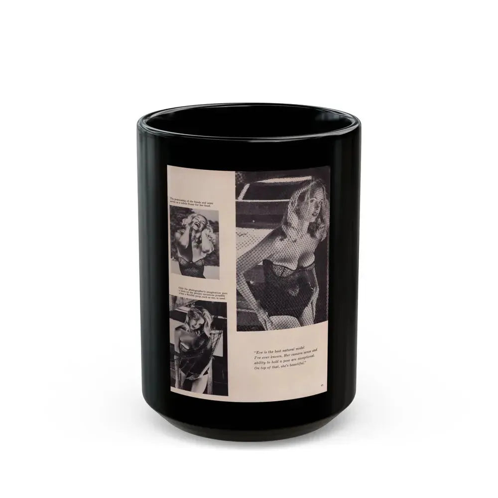 Eve Meyer #26 (Vintage Female Icon) Black Coffee Mug 15oz - Go Mug Yourself