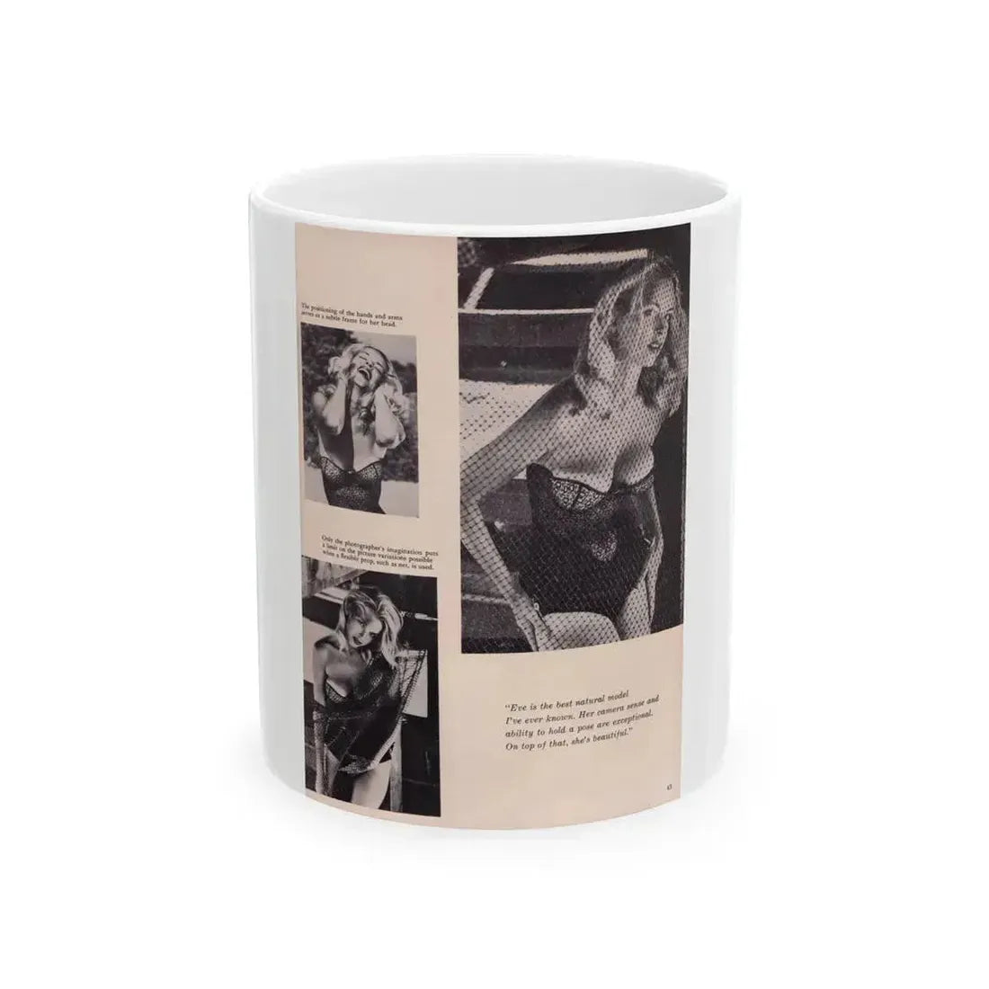 Eve Meyer #26 (Vintage Female Icon) White Coffee Mug 11oz - Go Mug Yourself