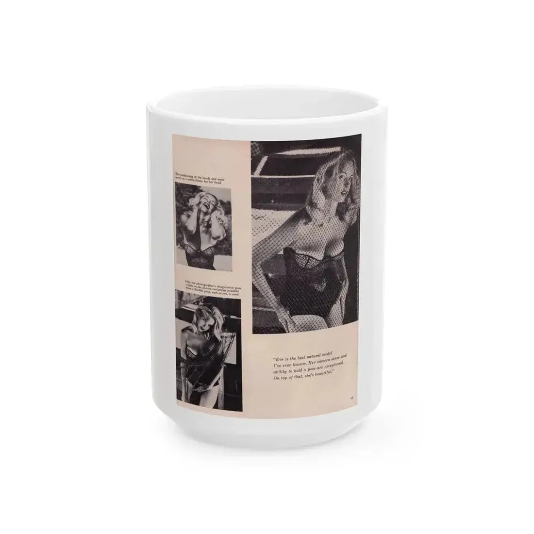 Eve Meyer #26 (Vintage Female Icon) White Coffee Mug 15oz - Go Mug Yourself