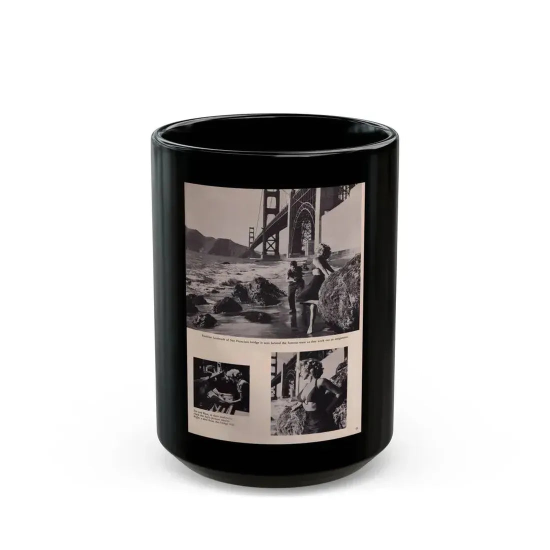 Eve Meyer #28 (Vintage Female Icon) Black Coffee Mug 15oz - Go Mug Yourself
