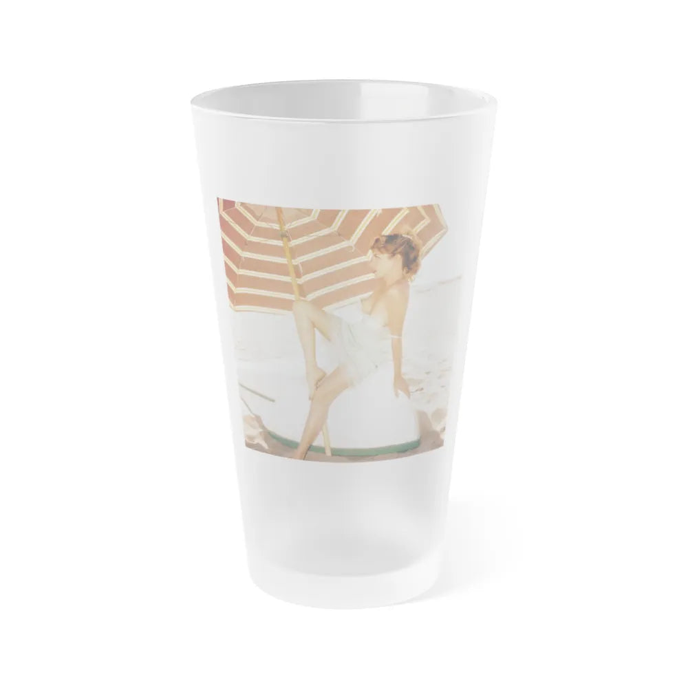 Eve Meyer #31 (Vintage Female Icon) Frosted Pint Glass 16oz-16oz-Frosted-Go Mug Yourself