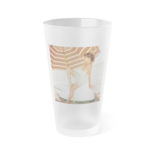 Eve Meyer #31 (Vintage Female Icon) Frosted Pint Glass 16oz-16oz-Frosted-Go Mug Yourself