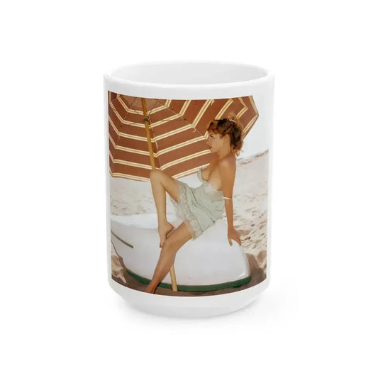 Eve Meyer #31 (Vintage Female Icon) White Coffee Mug 15oz - Go Mug Yourself