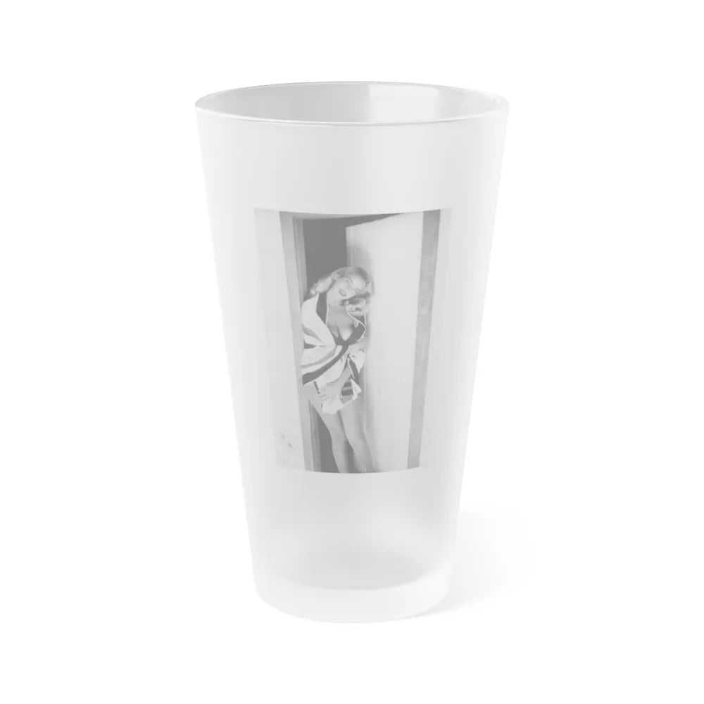 Eve Meyer #32 (Vintage Female Icon) Frosted Pint Glass 16oz-16oz-Frosted-Go Mug Yourself