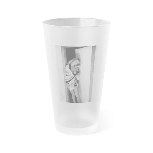 Eve Meyer #32 (Vintage Female Icon) Frosted Pint Glass 16oz-16oz-Frosted-Go Mug Yourself