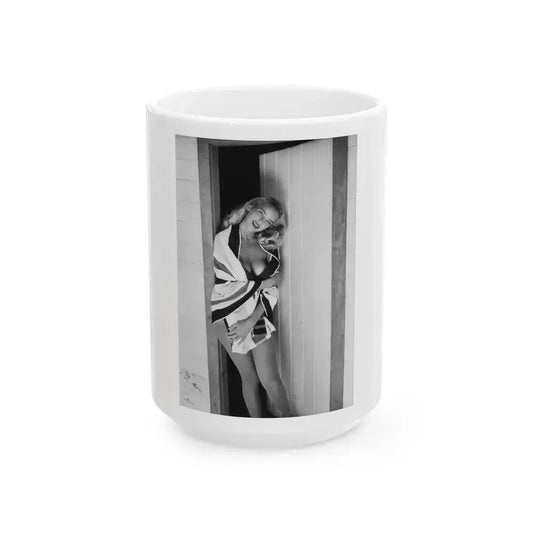 Eve Meyer #32 (Vintage Female Icon) White Coffee Mug 15oz - Go Mug Yourself