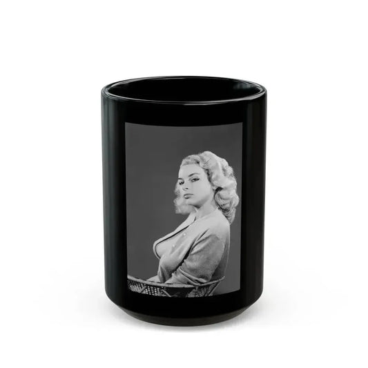 Eve Meyer #33 (Vintage Female Icon) Black Coffee Mug 15oz - Go Mug Yourself