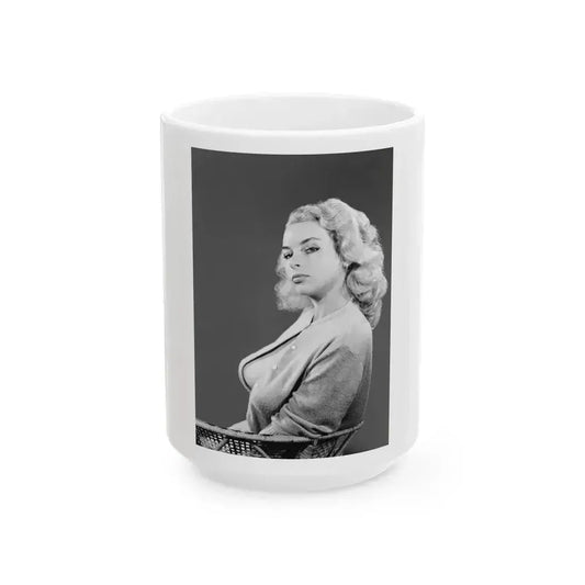 Eve Meyer #33 (Vintage Female Icon) White Coffee Mug 15oz - Go Mug Yourself