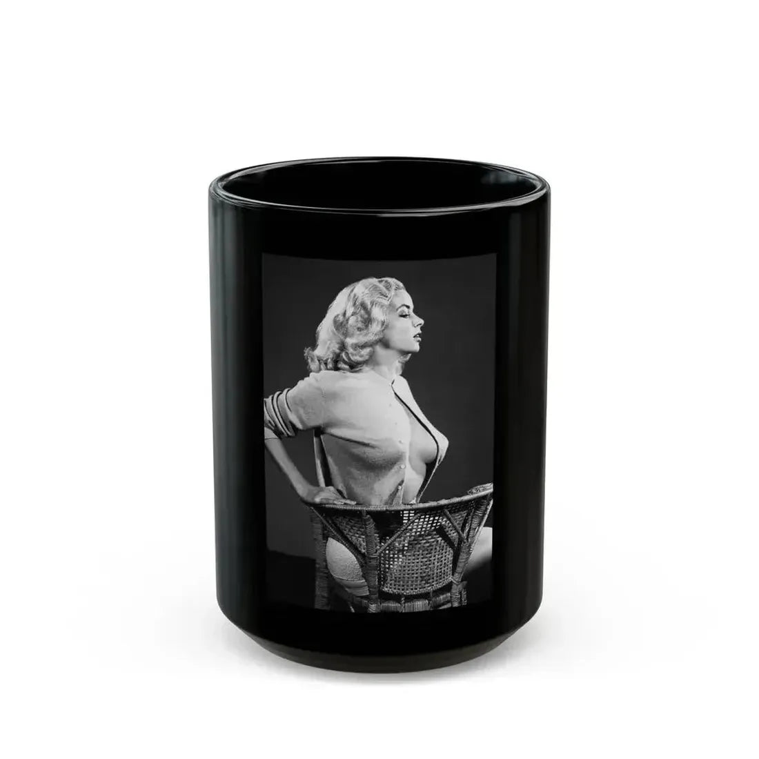 Eve Meyer #34 (Vintage Female Icon) Black Coffee Mug 15oz - Go Mug Yourself
