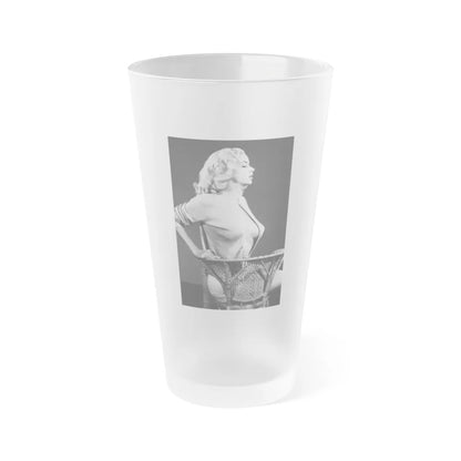 Eve Meyer #34 (Vintage Female Icon) Frosted Pint Glass 16oz-16oz-Frosted-Go Mug Yourself