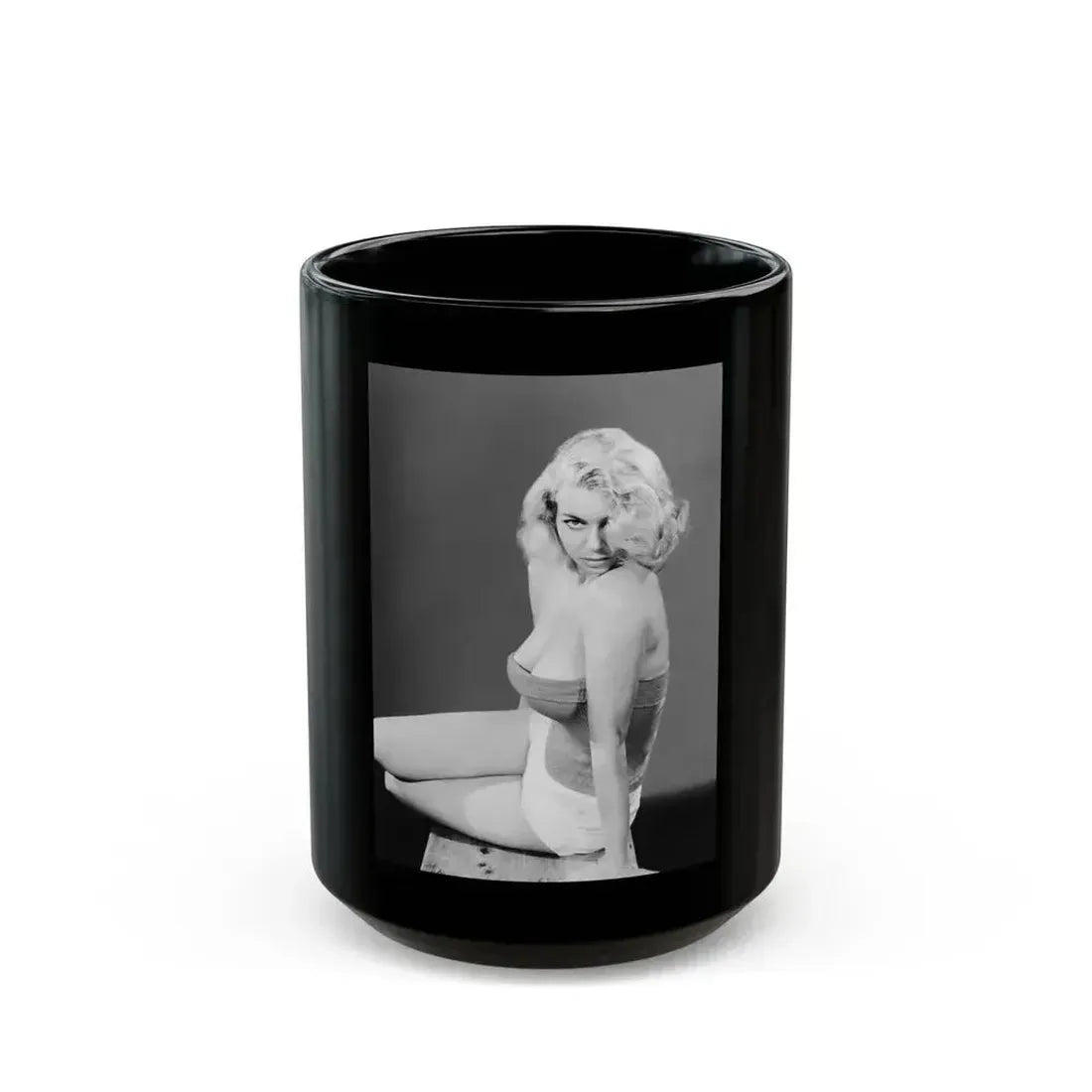 Eve Meyer #35 (Vintage Female Icon) Black Coffee Mug 15oz - Go Mug Yourself