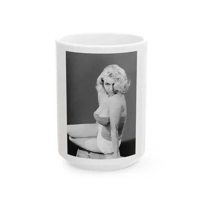 Eve Meyer #35 (Vintage Female Icon) White Coffee Mug 15oz - Go Mug Yourself