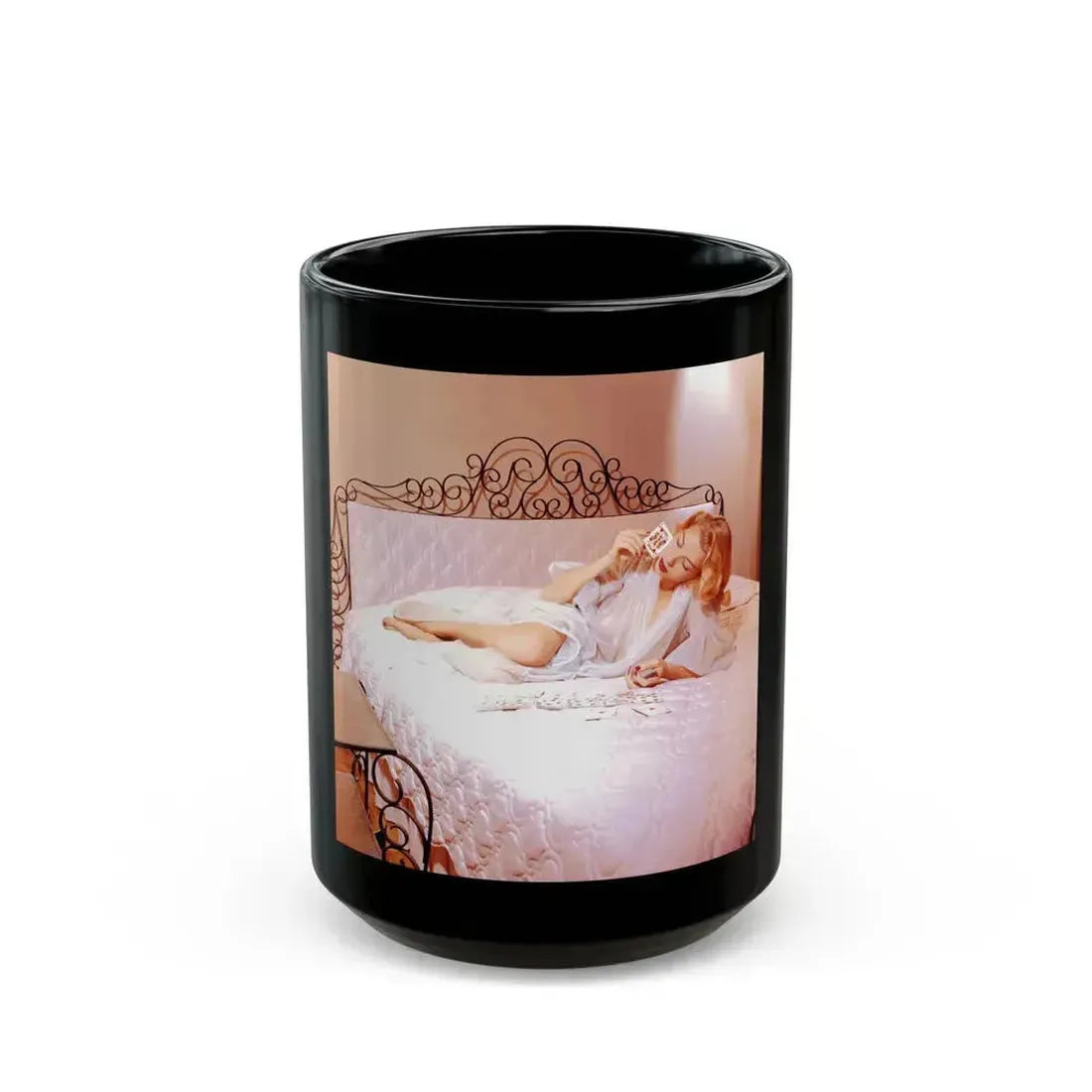 Eve Meyer #36 (Vintage Female Icon) Black Coffee Mug 15oz - Go Mug Yourself
