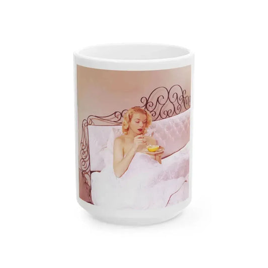 Eve Meyer #37 (Vintage Female Icon) White Coffee Mug 15oz - Go Mug Yourself