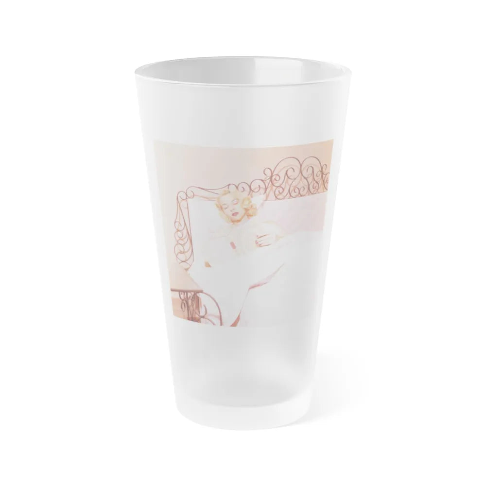 Eve Meyer #38 (Vintage Female Icon) Frosted Pint Glass 16oz-16oz-Frosted-Go Mug Yourself