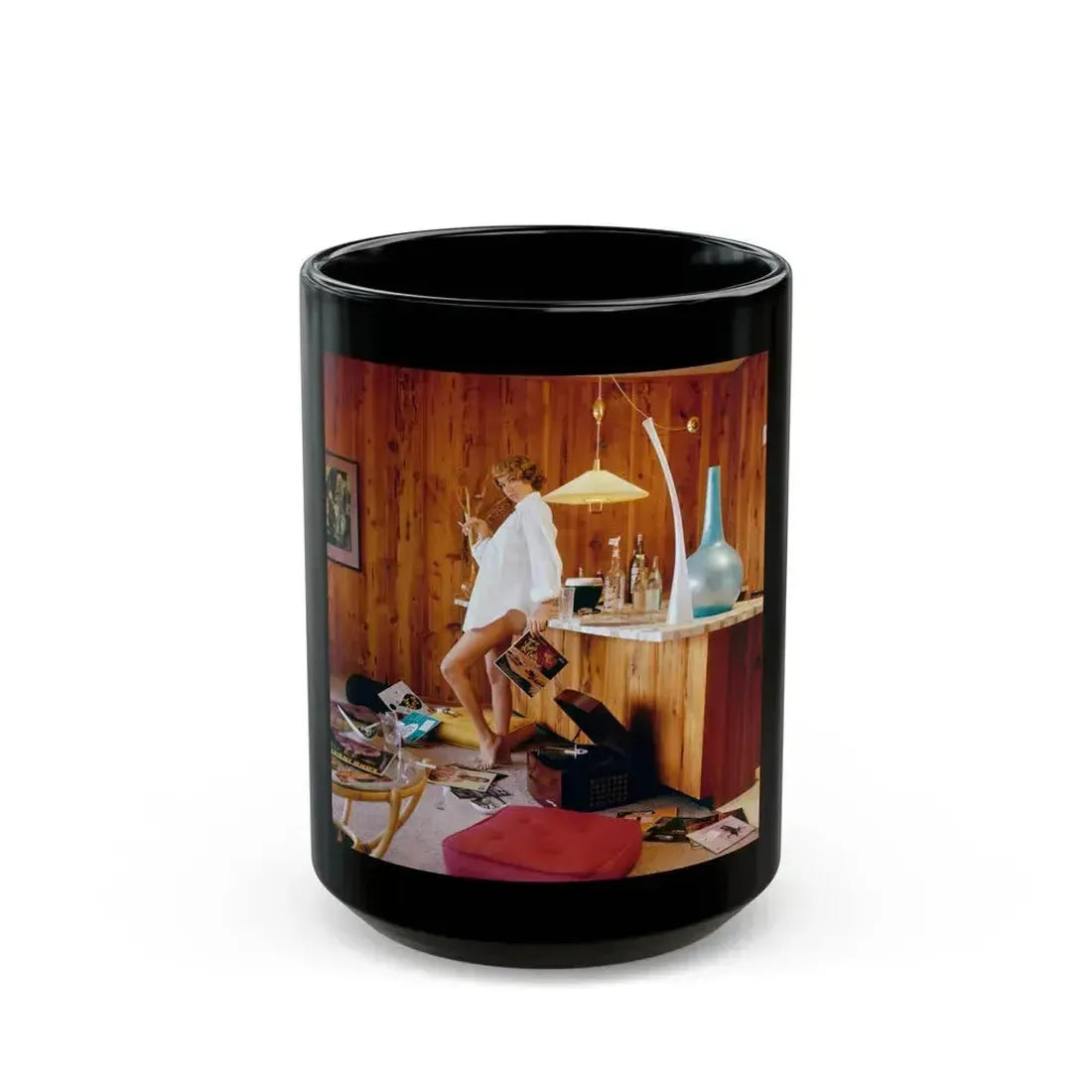 Eve Meyer #40 (Vintage Female Icon) Black Coffee Mug 15oz - Go Mug Yourself