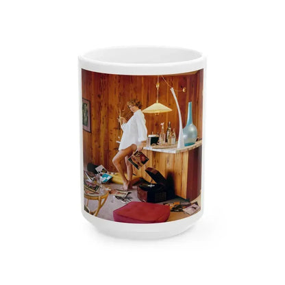 Eve Meyer #40 (Vintage Female Icon) White Coffee Mug 15oz - Go Mug Yourself