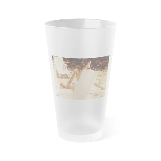 Eve Meyer #41 (Vintage Female Icon) Frosted Pint Glass 16oz-16oz-Frosted-Go Mug Yourself