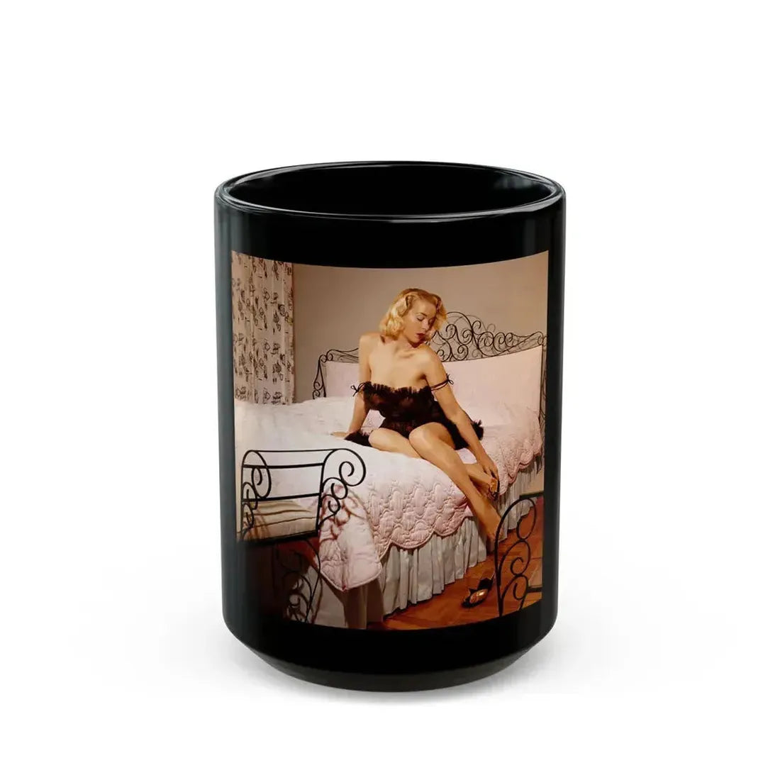 Eve Meyer #43 (Vintage Female Icon) Black Coffee Mug 15oz - Go Mug Yourself