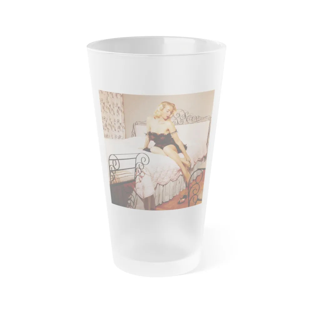 Eve Meyer #43 (Vintage Female Icon) Frosted Pint Glass 16oz-16oz-Frosted-Go Mug Yourself