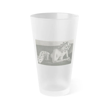 Eve Meyer #44 (Vintage Female Icon) Frosted Pint Glass 16oz-16oz-Frosted-Go Mug Yourself