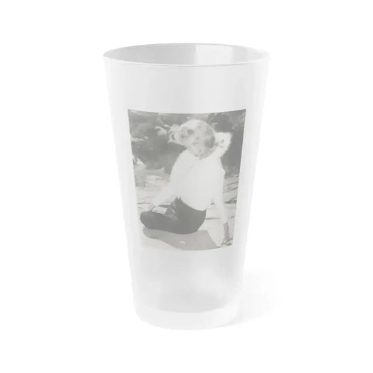 Eve Meyer #45 (Vintage Female Icon) Frosted Pint Glass 16oz 16oz Frosted - Go Mug Yourself