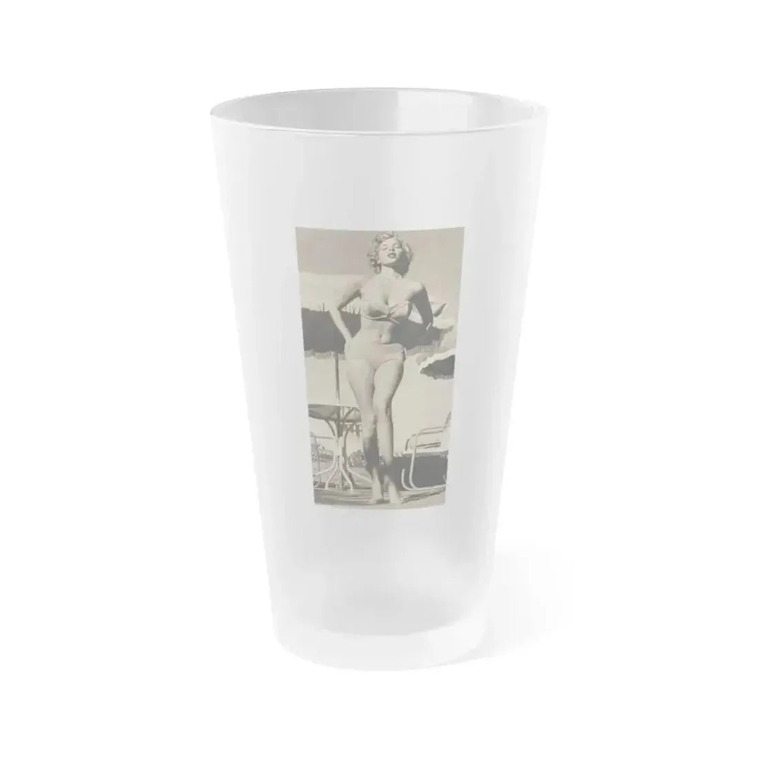 Eve Meyer #48 (Vintage Female Icon) Frosted Pint Glass 16oz 16oz Frosted - Go Mug Yourself