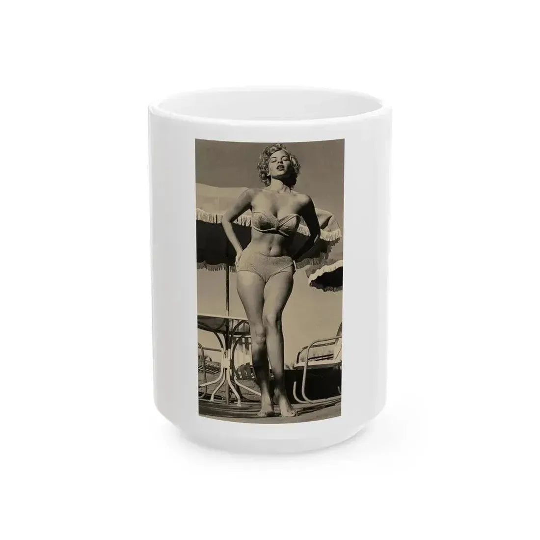 Eve Meyer #48 (Vintage Female Icon) White Coffee Mug 15oz - Go Mug Yourself