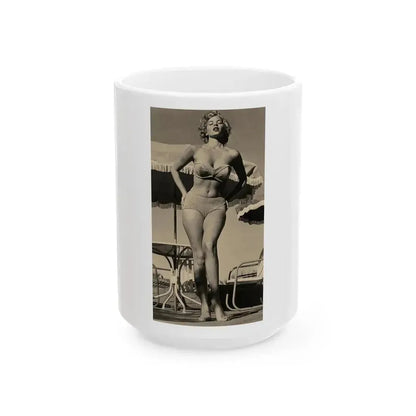 Eve Meyer #48 (Vintage Female Icon) White Coffee Mug 15oz - Go Mug Yourself
