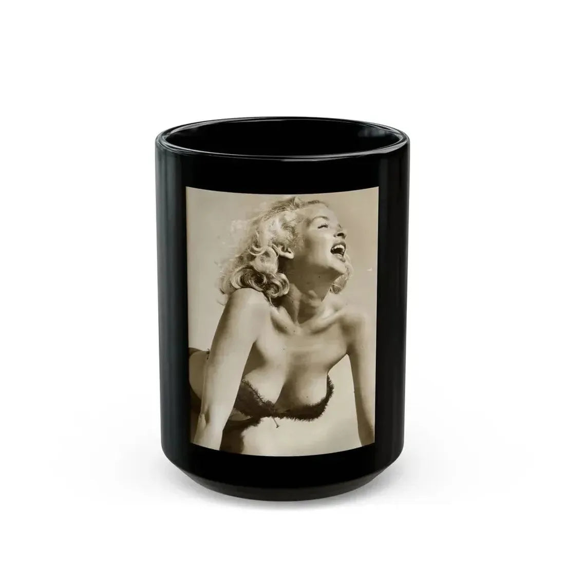 Eve Meyer #49 (Vintage Female Icon) Black Coffee Mug 15oz - Go Mug Yourself
