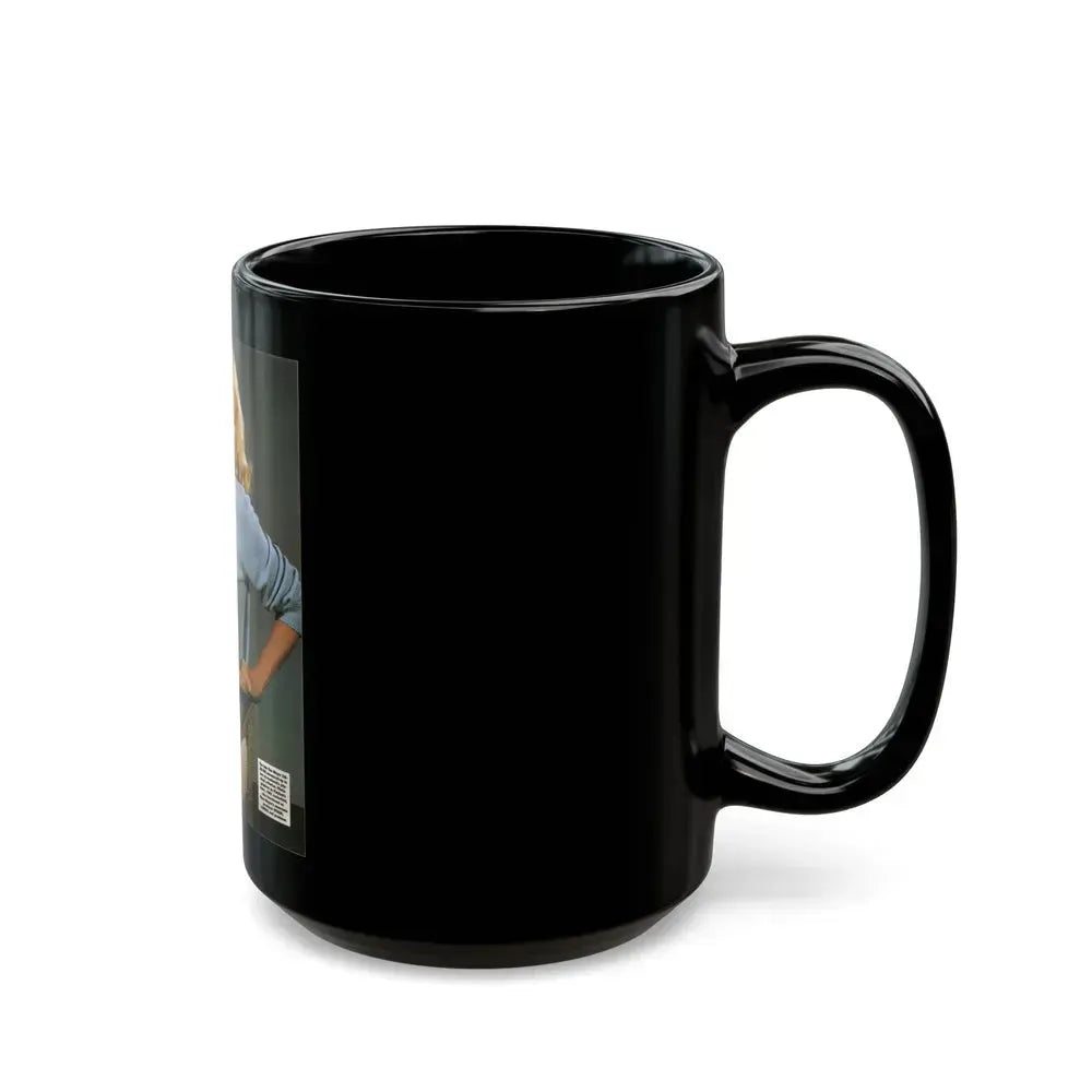 Eve Meyer #50 (Vintage Female Icon) Black Coffee Mug - Go Mug Yourself