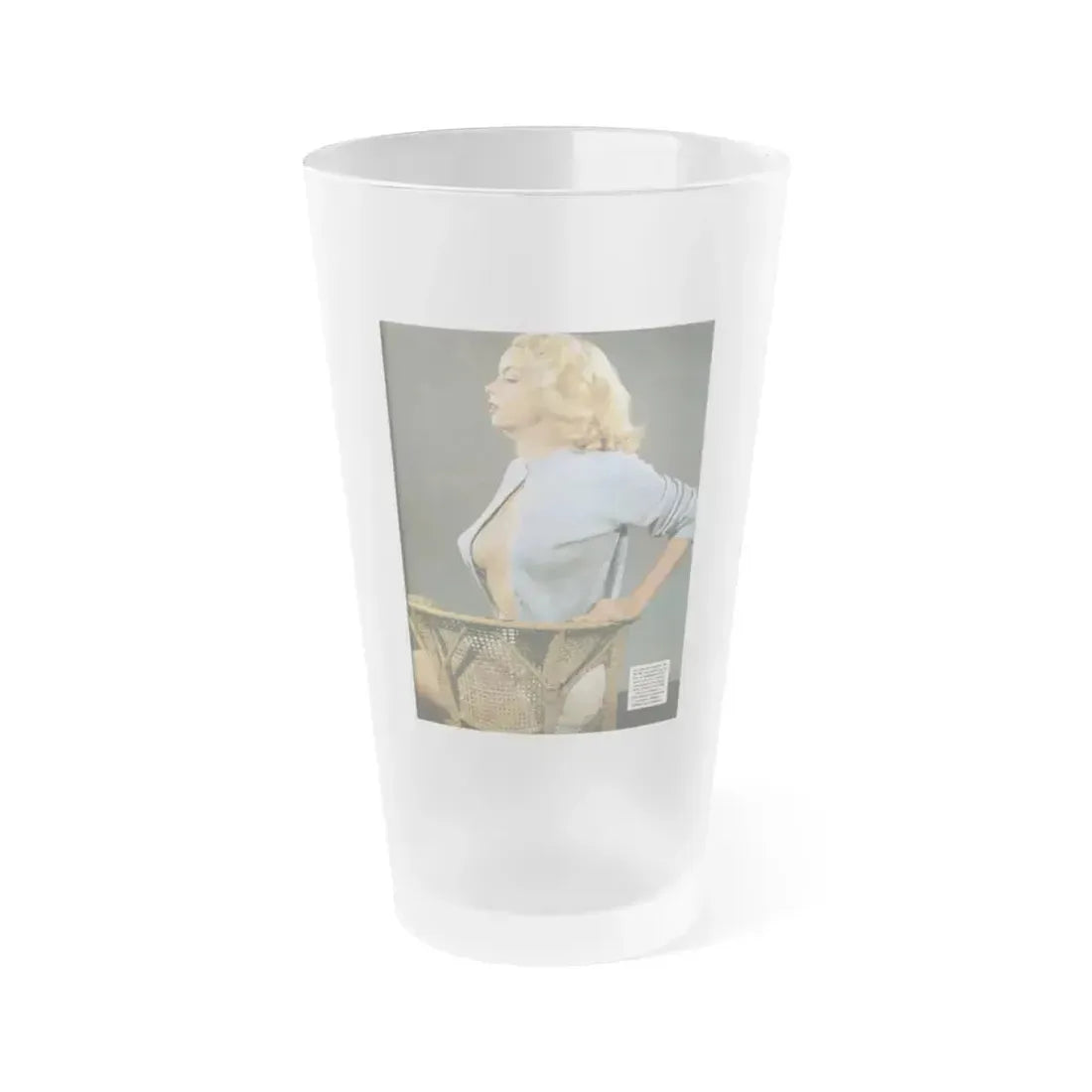 Eve Meyer #50 (Vintage Female Icon) Frosted Pint Glass 16oz 16oz Frosted - Go Mug Yourself