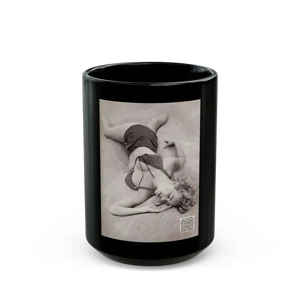 Eve Meyer #52 (Vintage Female Icon) Black Coffee Mug 15oz - Go Mug Yourself