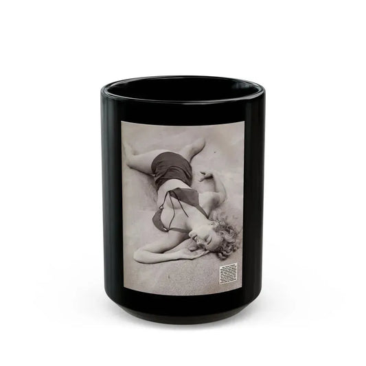 Eve Meyer #52 (Vintage Female Icon) Black Coffee Mug 15oz - Go Mug Yourself