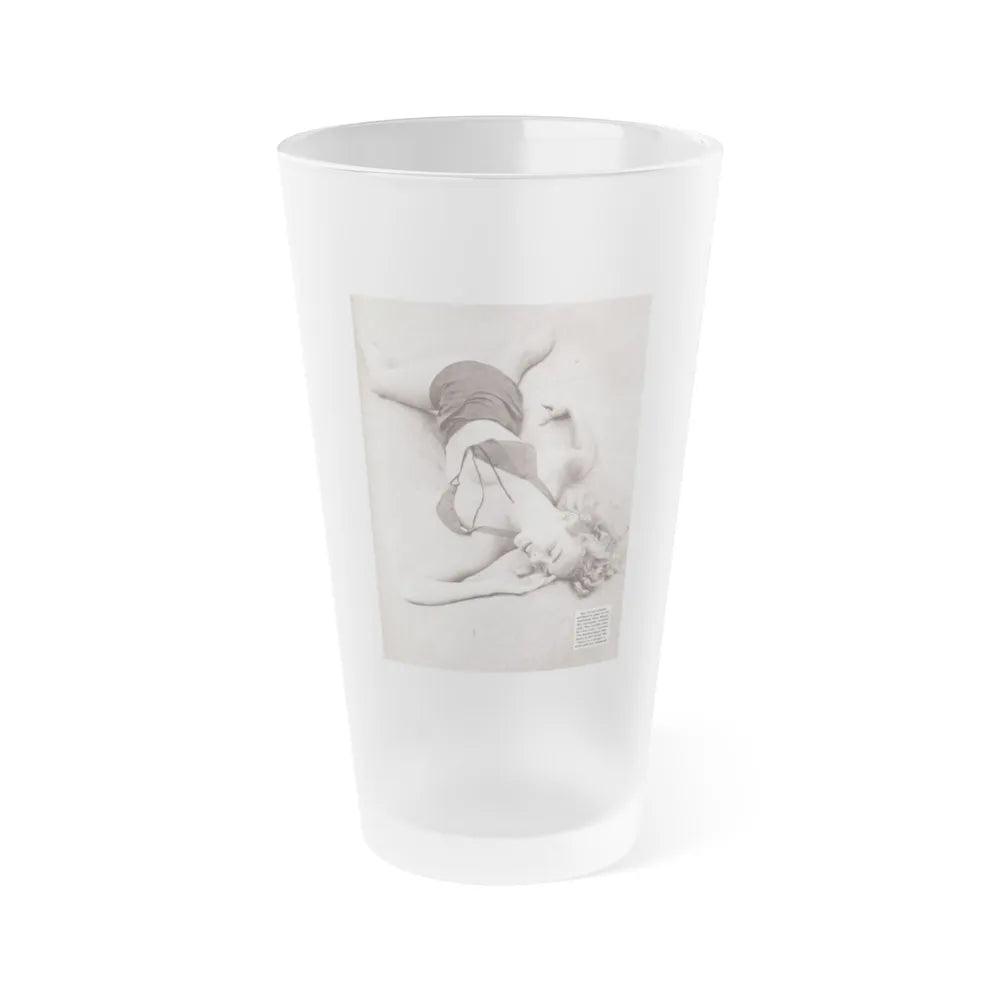 Eve Meyer #52 (Vintage Female Icon) Frosted Pint Glass 16oz-16oz-Frosted-Go Mug Yourself