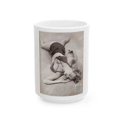 Eve Meyer #52 (Vintage Female Icon) White Coffee Mug 15oz - Go Mug Yourself