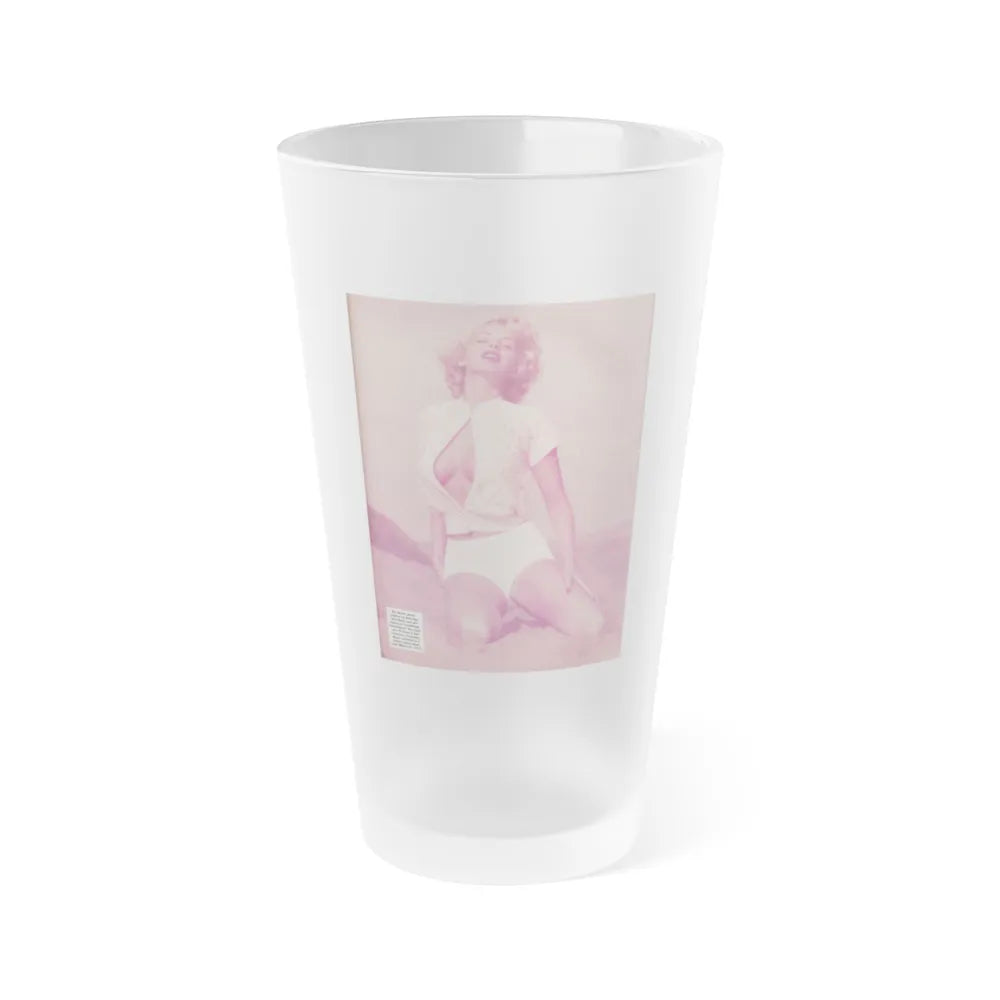 Eve Meyer #53 (Vintage Female Icon) Frosted Pint Glass 16oz-16oz-Frosted-Go Mug Yourself