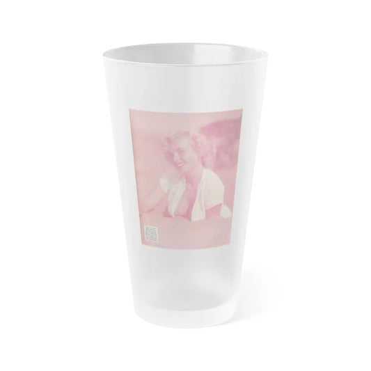 Eve Meyer #54 (Vintage Female Icon) Frosted Pint Glass 16oz-16oz-Frosted-Go Mug Yourself