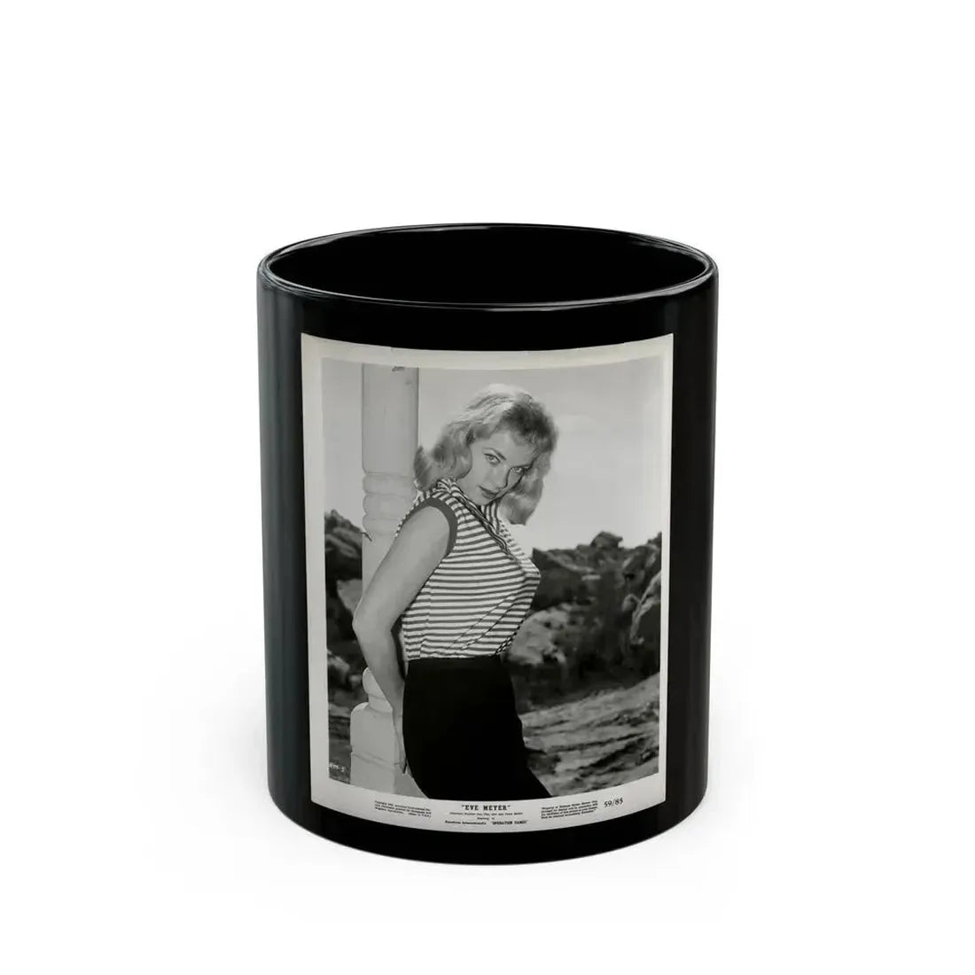 Eve Meyer #57 (Vintage Female Icon) Black Coffee Mug 11oz - Go Mug Yourself