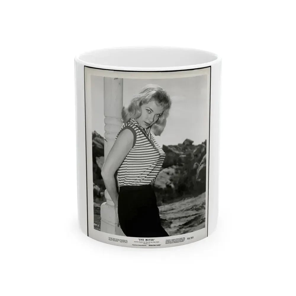 Eve Meyer #57 (Vintage Female Icon) White Coffee Mug 11oz - Go Mug Yourself